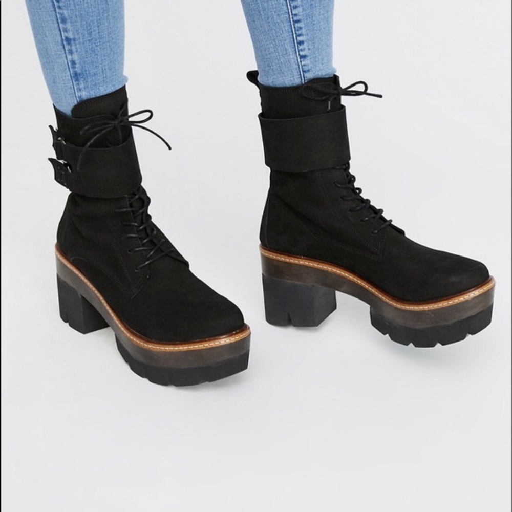Free People 90’s Platform Black Boots